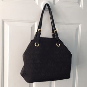 Two style black MK tote